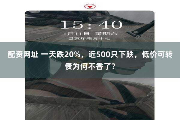 配资网址 一天跌20%，近500只下跌，低价可转债为何不香了？