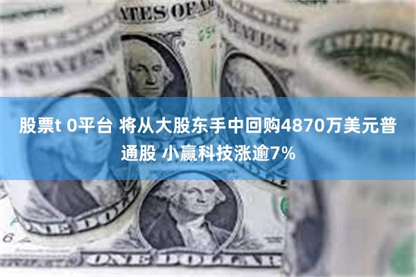 股票t 0平台 将从大股东手中回购4870万美元普通股 小赢科技涨逾7%