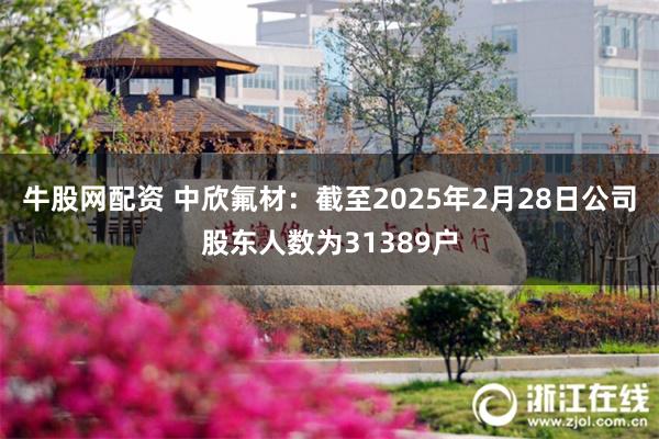 牛股网配资 中欣氟材：截至2025年2月28日公司股东人数为31389户